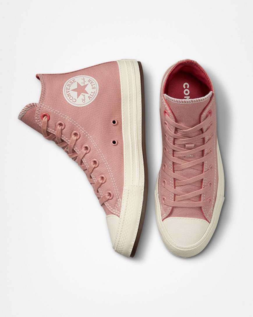 Tenis Converse Chuck Taylor All Star Tonal Lona Cano Alto Feminino Rosa | PT Y0017P5